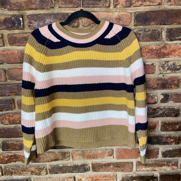 Madewell Striped Tilden Pullover Sweater Women's Size XS - Picture 2 of 7